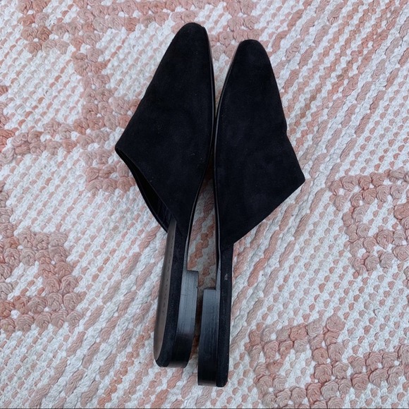Black Jenni Kayne Olympia Suede Mules Rounded Toe Flats EU 35.5/US 5.5 - Picture 8 of 15